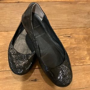 Tory Burch black patent leather flats